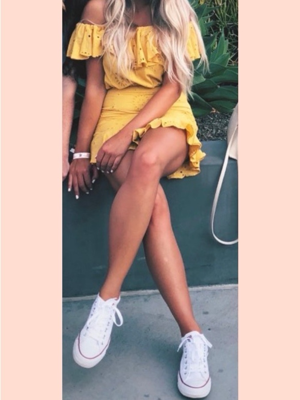 Stella Laguna Beach Yellow Eyelet Two-Piece Set